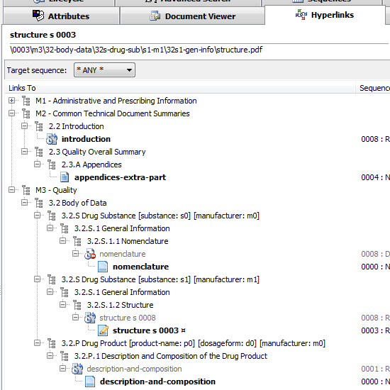 Cross linking PDFs in eCTD Viewer