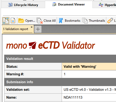 eCTD Validation